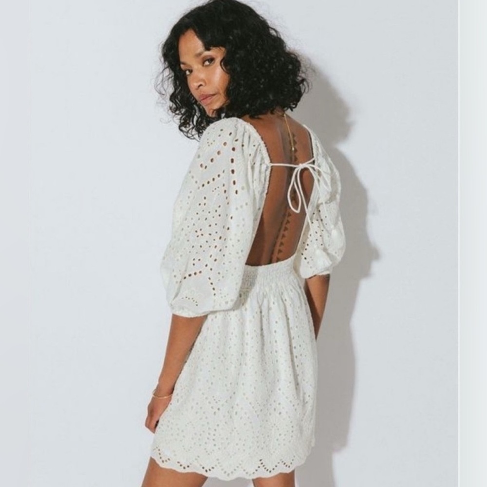 Cleobella Aria Minidress in eyelet white lace - Picture 2 of 6